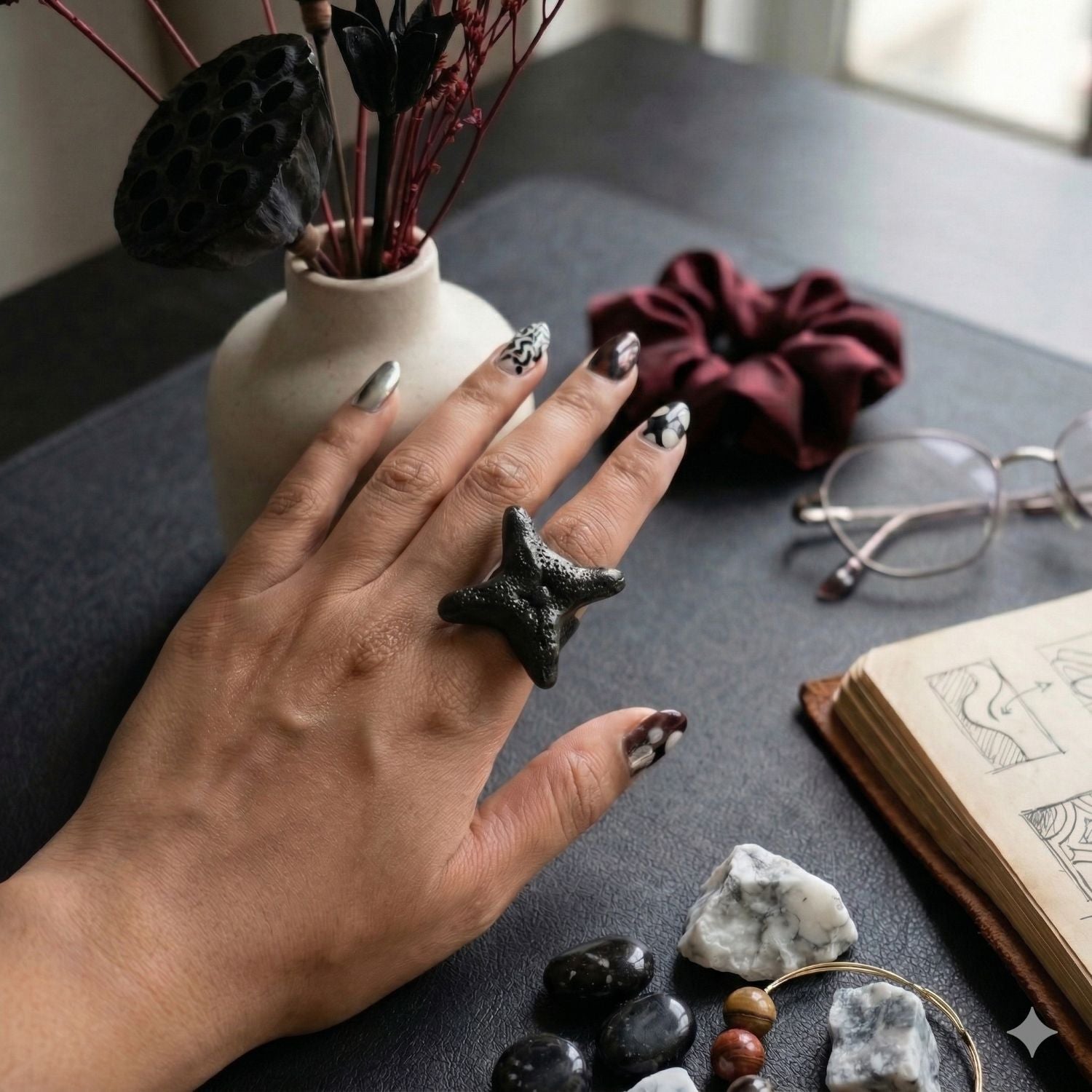 Black Nova Chunky Ring