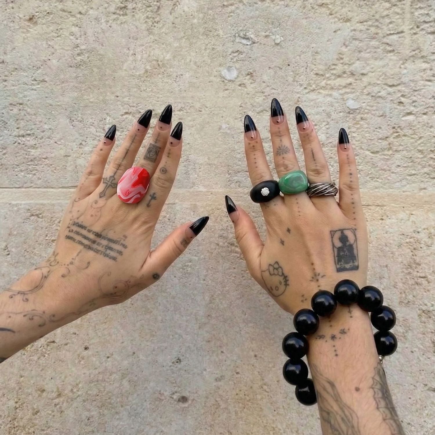 Mint Noir Chunky Ring