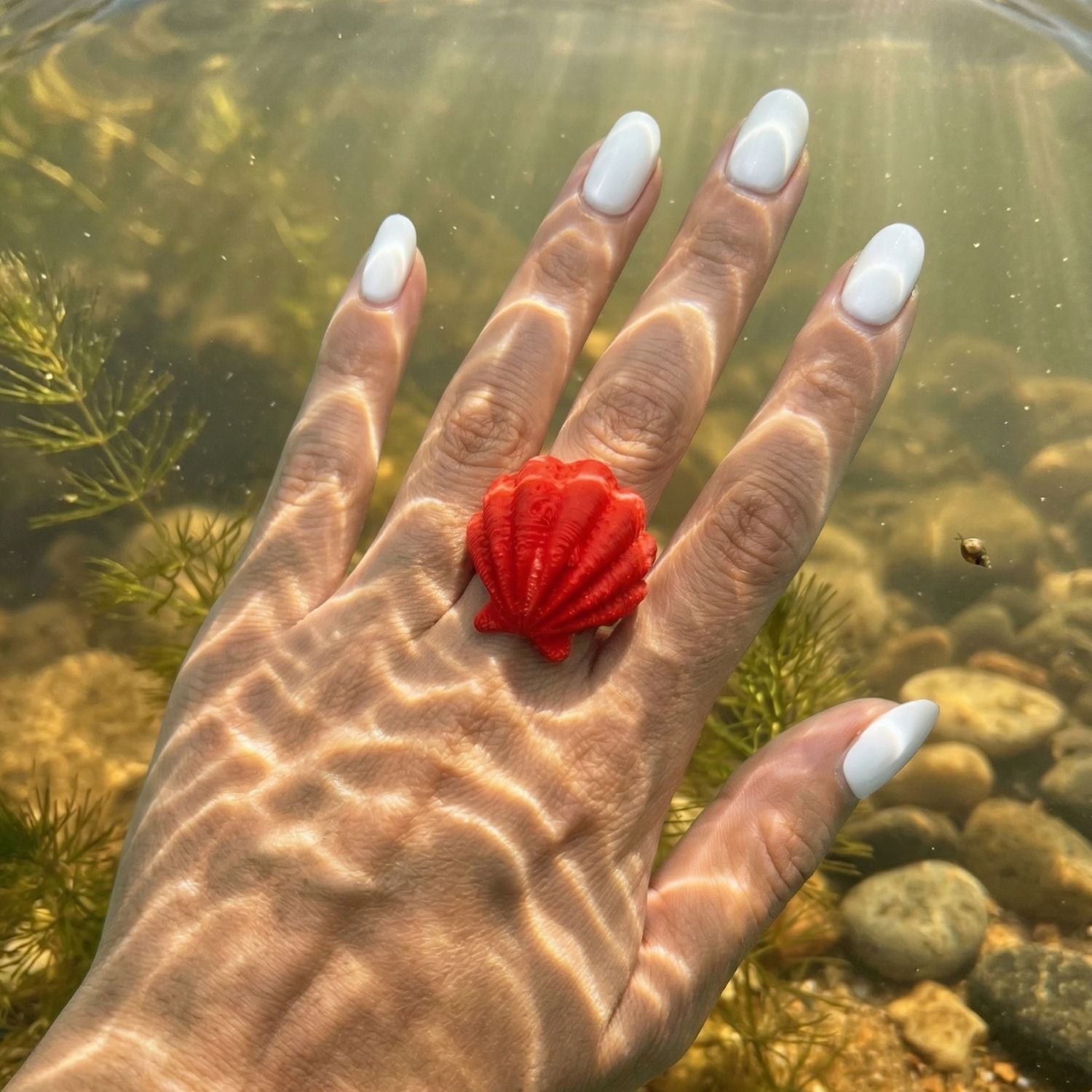 Coral Shell Ring