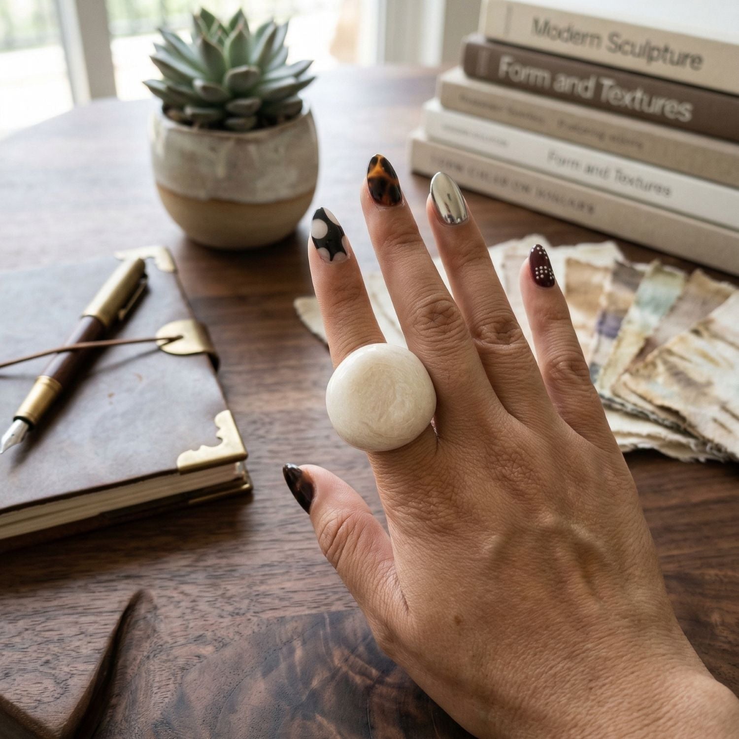 Moon Pearl Ring