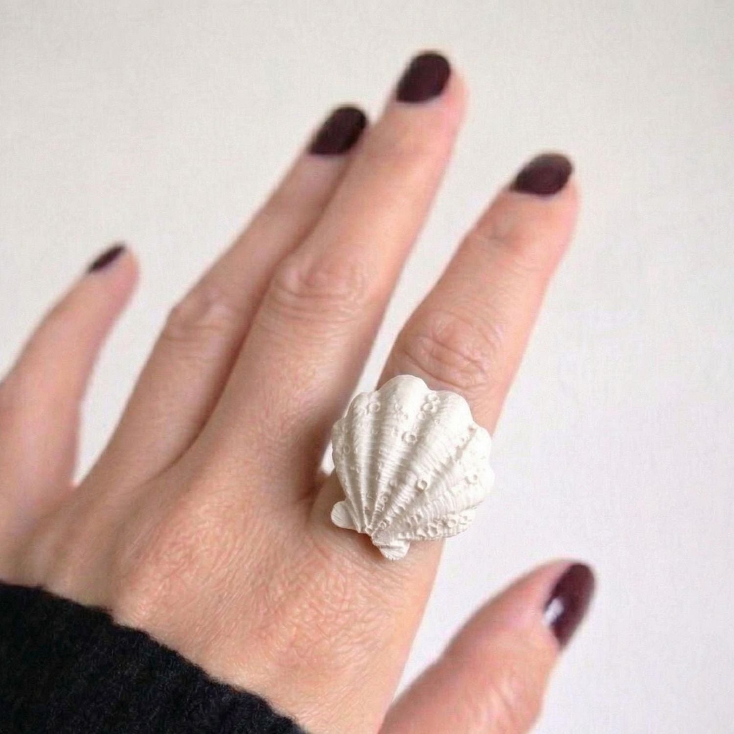 White Shell Chunky Ring