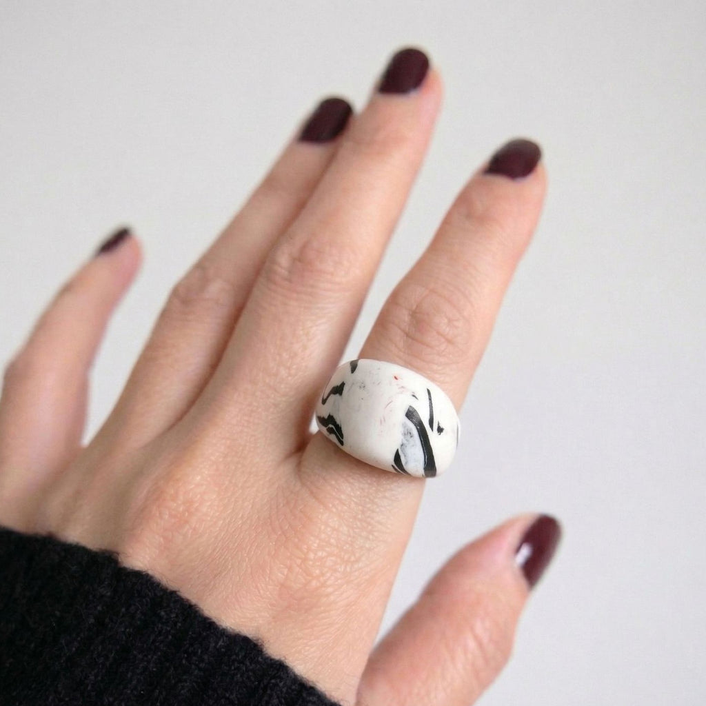 White Veil Chunky Ring