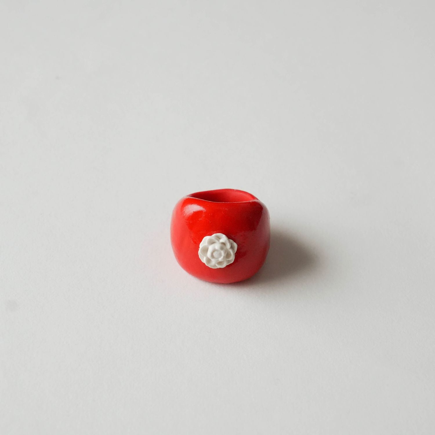 Red Blossom Chunky Ring