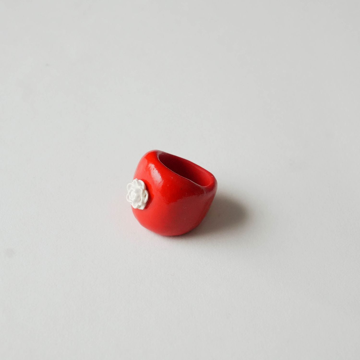 Red Blossom Chunky Ring