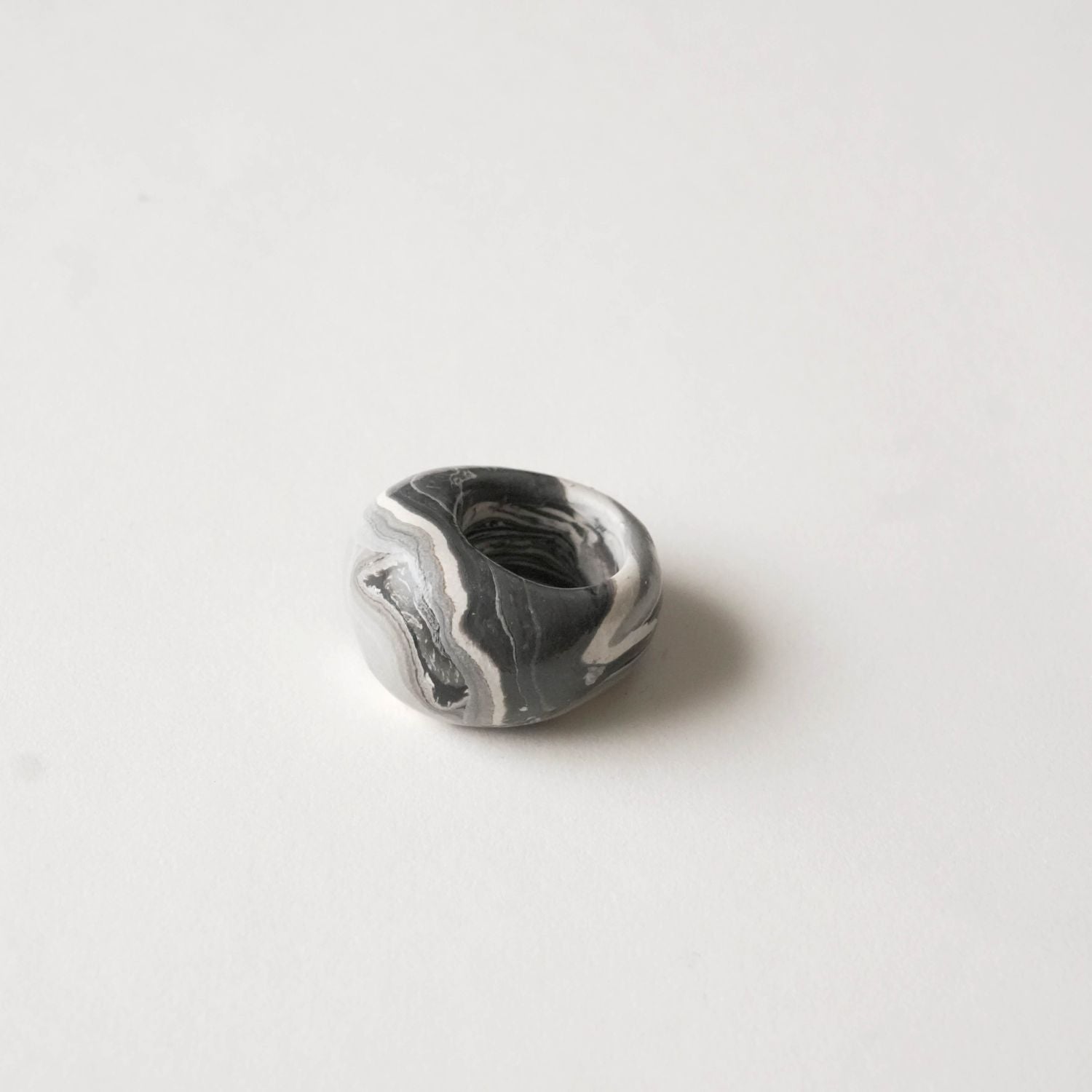 Grey Stone Chunky Ring